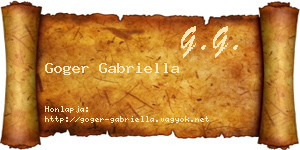 Goger Gabriella névjegykártya