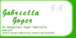 gabriella goger business card